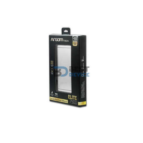CARGADOR PORTÁTIL ARGOMTECH ARG-PB-1125SL 7500mAh PLATA