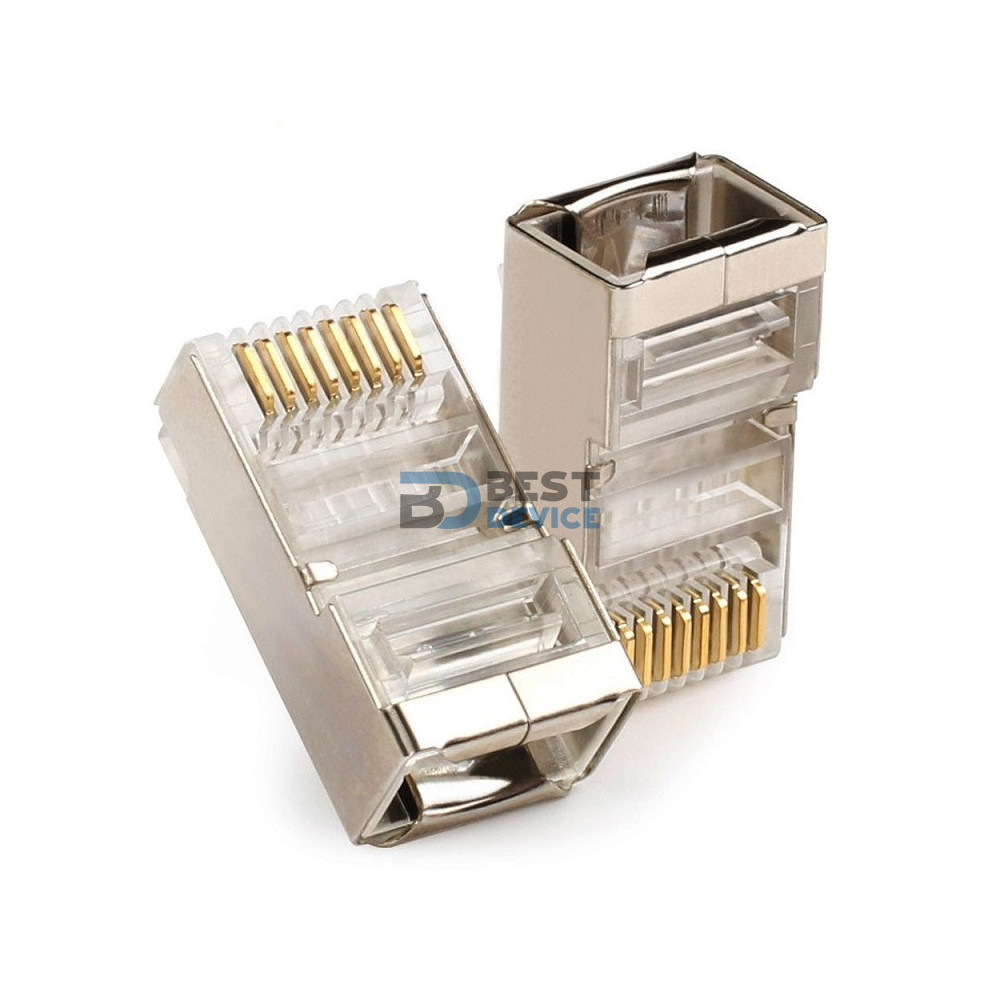 CONECTOR RJ45 CAT5/6 METAL MACHO x 100U CONECTOR RJ45 CAT5/6 METAL MACHO x 100U