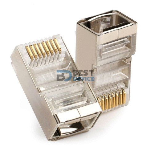 CONECTOR RJ45 CAT5/6 METAL MACHO x 100U