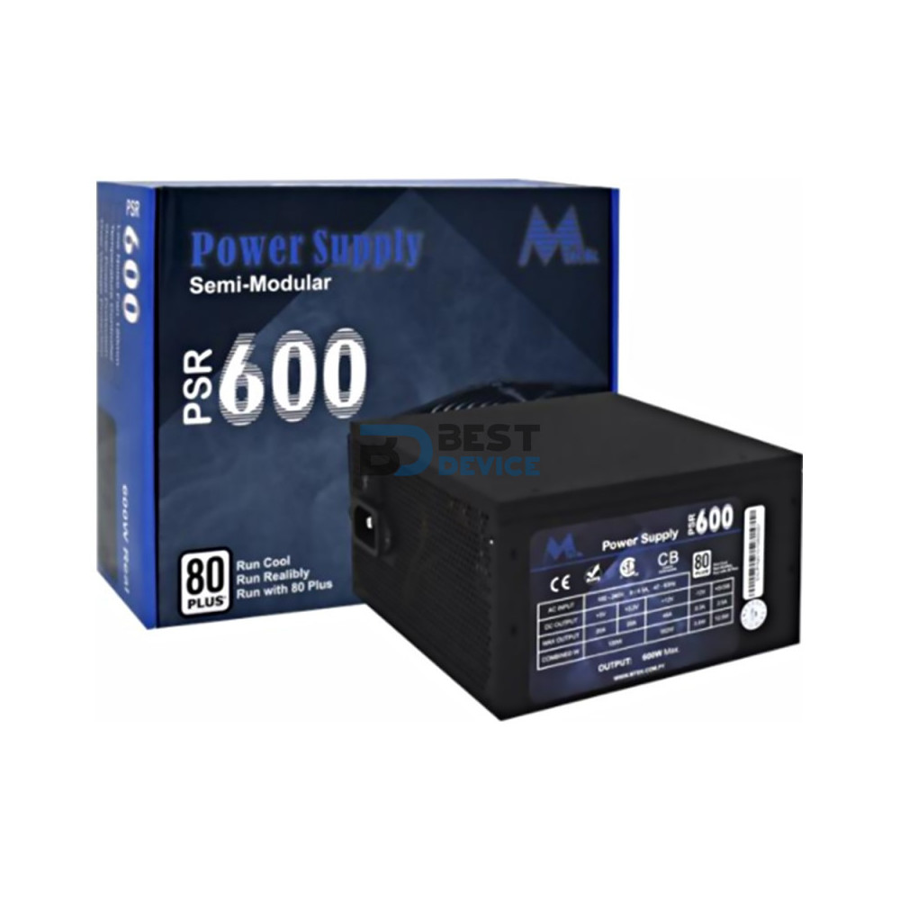 FUENTE MTEK PSR600 REAL 80 PLUS FUENTE MTEK PSR600 REAL 80 PLUS