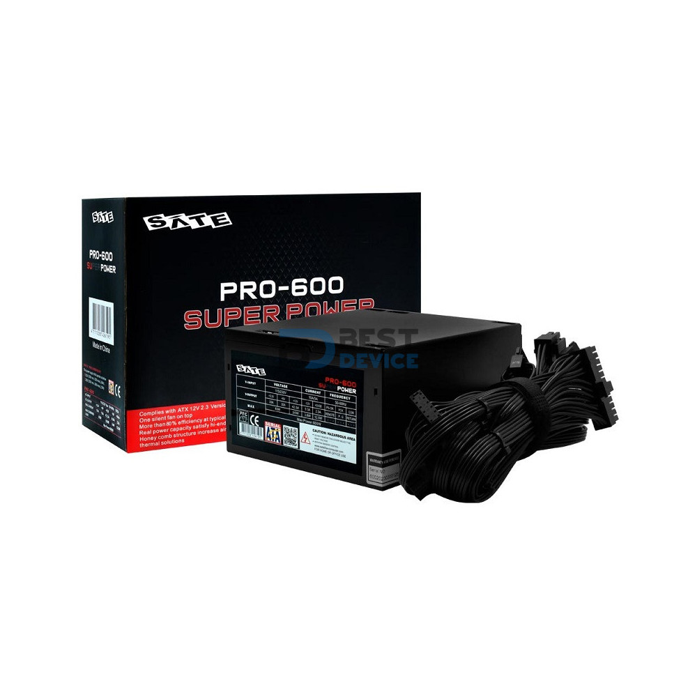 FUENTE SATE 600W PRO600 FUENTE SATE 600W PRO600