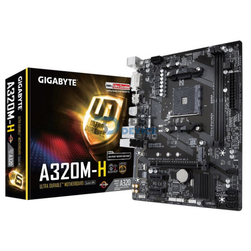 PLACA MADRE GIGABYTE AM4 A320M-H DVI/HDMI/M.2/USB3.1/LAN/SO