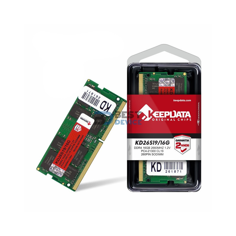MEMORIA RAM PARA NOTEBOOK DDR4 KEEPDATA 16GB 2666 MHZ MEMORIA RAM PARA NOTEBOOK DDR4 KEEPDATA 16GB 2666 MHZ