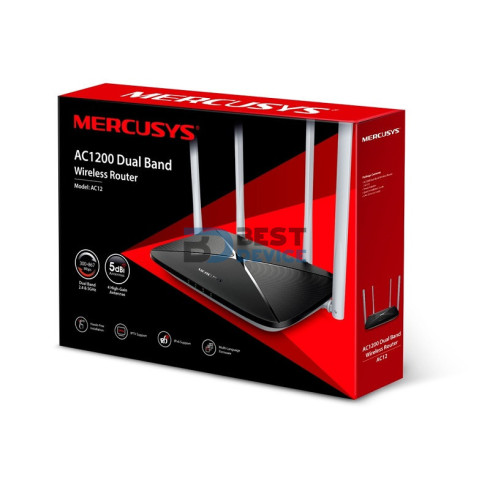 ROUTER MERCUSYS AC1200 DUAL BAND 4ANT5DBI