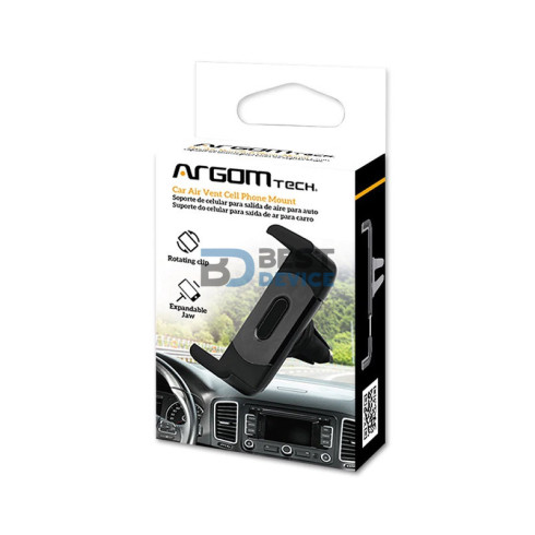 SOPORTE ARGOMTECH DE CELULAR PARA AUTO ARG-AC-0327BK