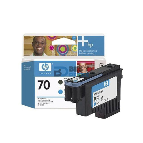 TINTA HP C9404A 70 MATTE NEGRO Y CIAN CABEZAL