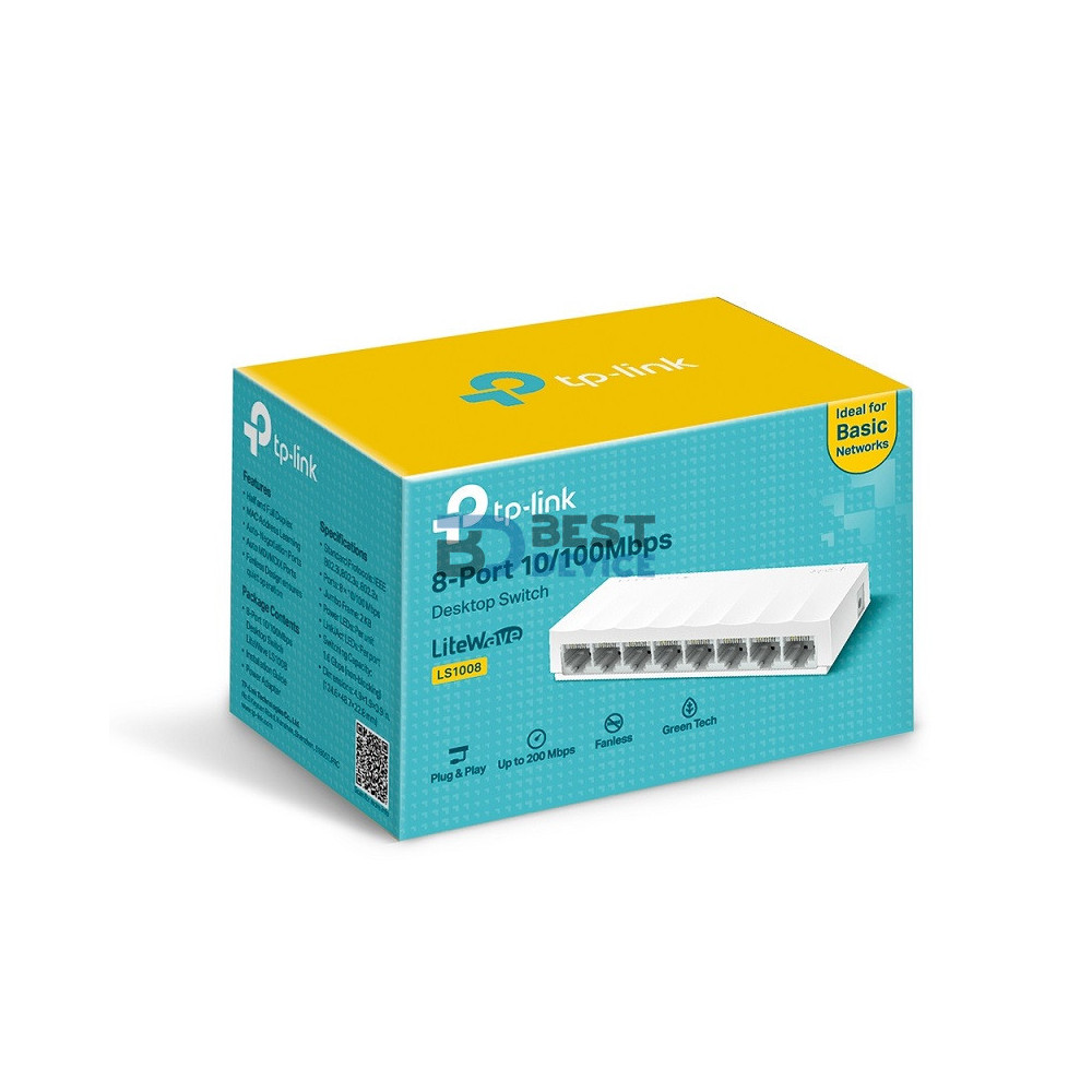 SWITCH TP-LINK 8P LS1008 10/100MBPS SWITCH TP-LINK 8P LS1008 10/100MBPS