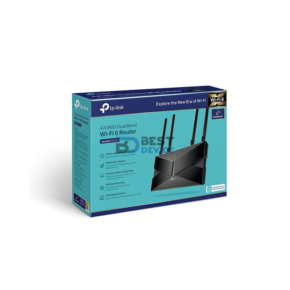 ROUTER TP-LINK W ARCHER AX23 AX1800 WI-FI6 ROUTER TP-LINK W ARCHER AX23 AX1800 WI-FI6
