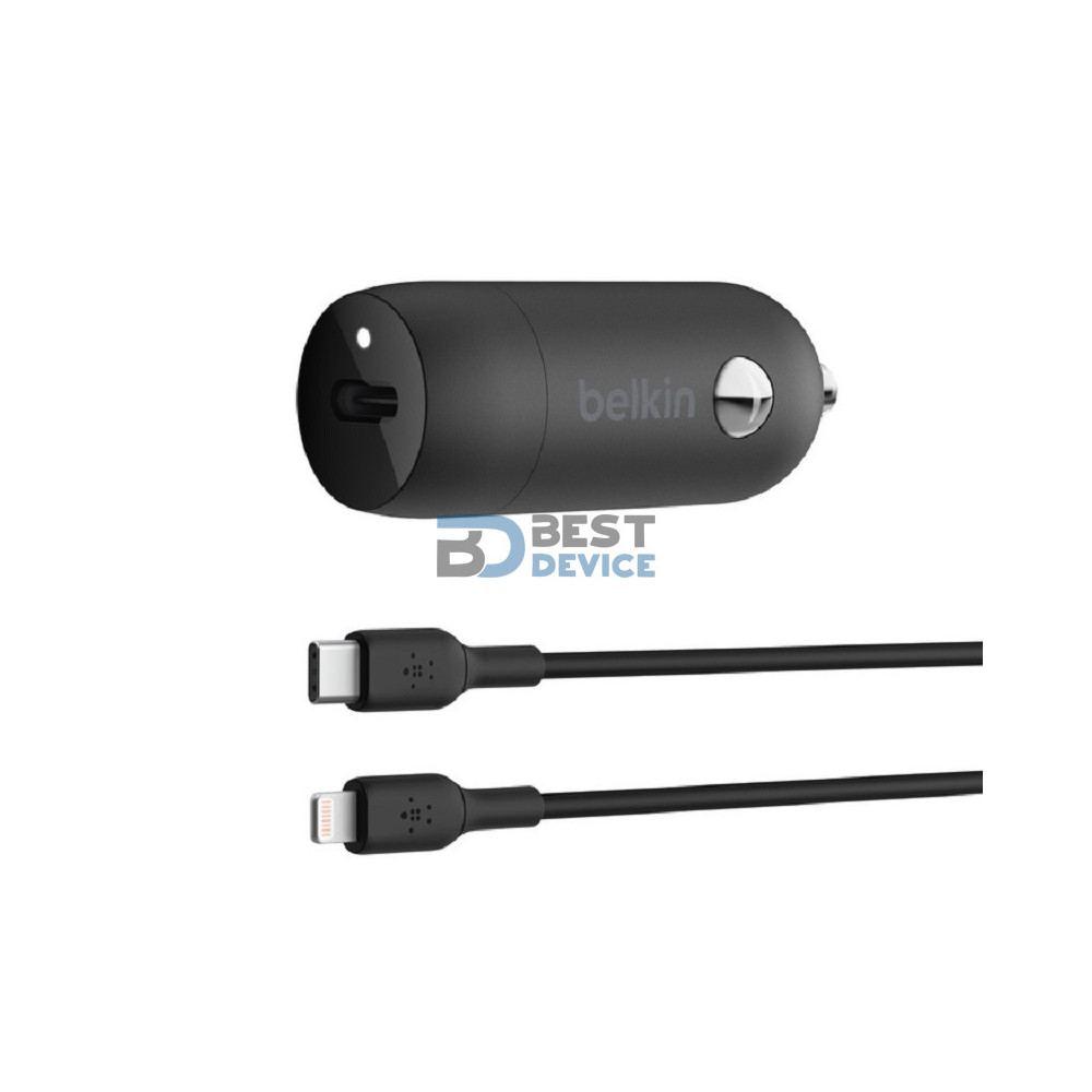 CARGADOR BELKIN PARA AUTO BLK23 30W LTG TO USB-C NEGR CARGADOR BELKIN PARA AUTO BLK23 30W LTG TO USB-C NEGR