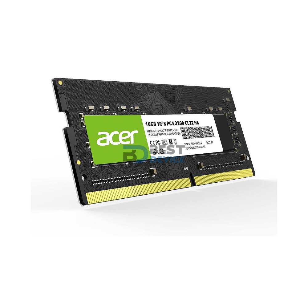 MEMORIA RAM PARA NOTEBOOK DDR4 ACER 16GB 3200 MHZ MEMORIA RAM PARA NOTEBOOK DDR4 ACER 16GB 3200 MHZ