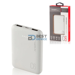 CARGADOR PORTÁTIL ARGOMTECH ARG-PB-1136WT 6000 MAH BLANCO