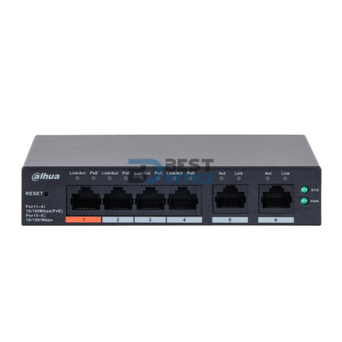 SWITCH DAHUA CS4006-4ET2ET-60 6PTOS/4PTOS POE