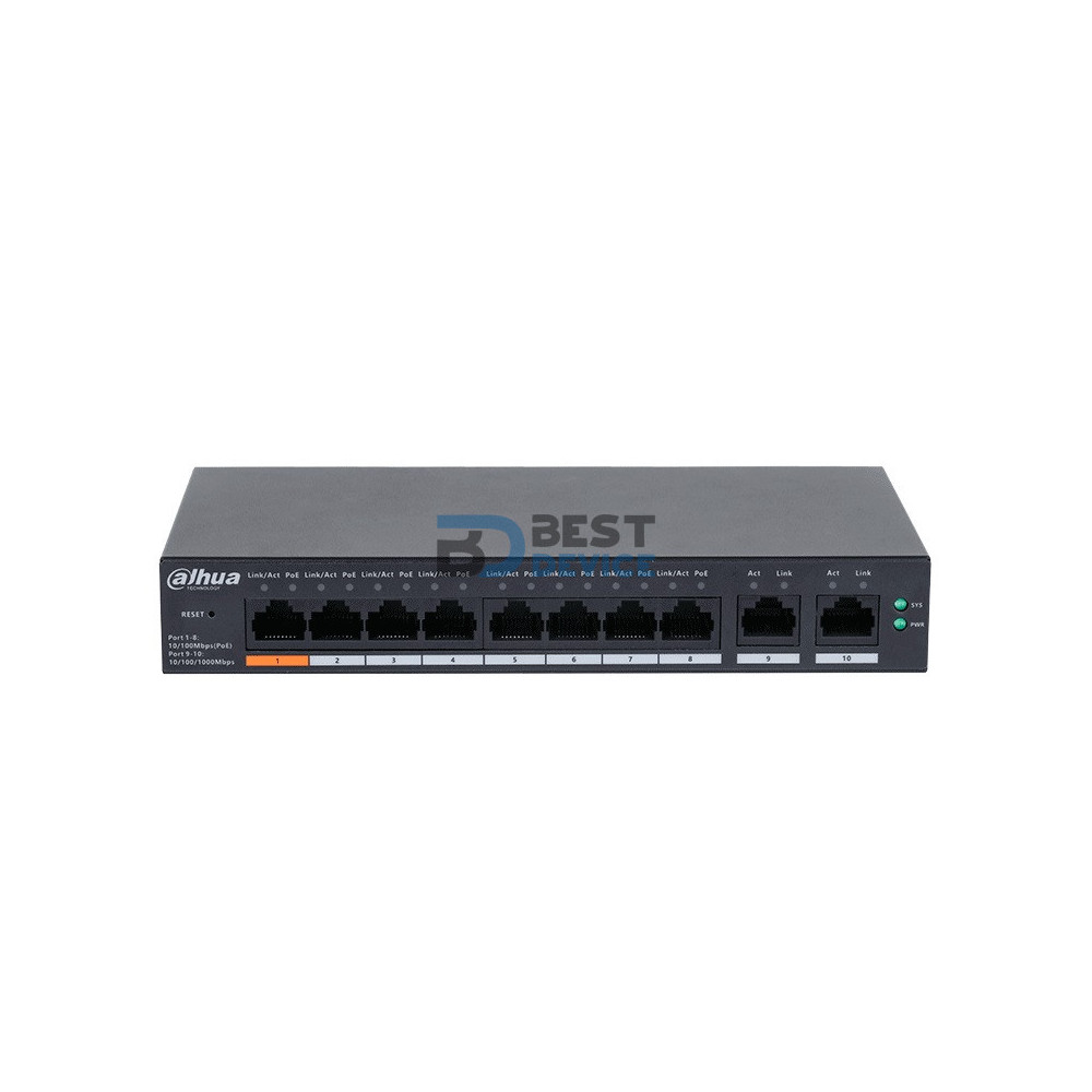 SWITCH DAHUA CS4010-8ET-60 10PTOS/8PTOS POE SWITCH DAHUA CS4010-8ET-60 10PTOS/8PTOS POE
