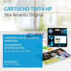 TINTA HP 3JA52AL 964 YELLOW (9010-9020)