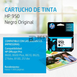 TINTA HP CN049AL 950 NEGRO/8600W