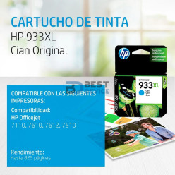 TINTA HP CN054AL 933XL CYAN/7110