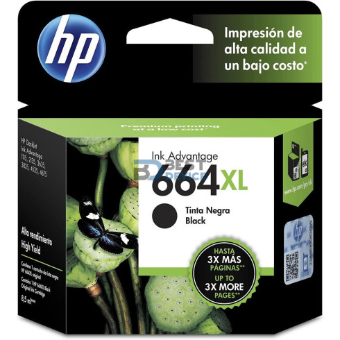 TINTA HP F6V31AL 664XL NEGRO