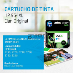 TINTA HP L0S62AL 954XL CYAN (IMPRESORA HP 8710)