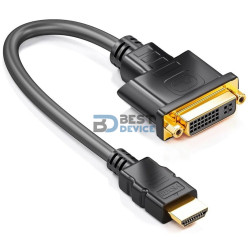 ADAPTADOR HDMI (M) A DVI (H)