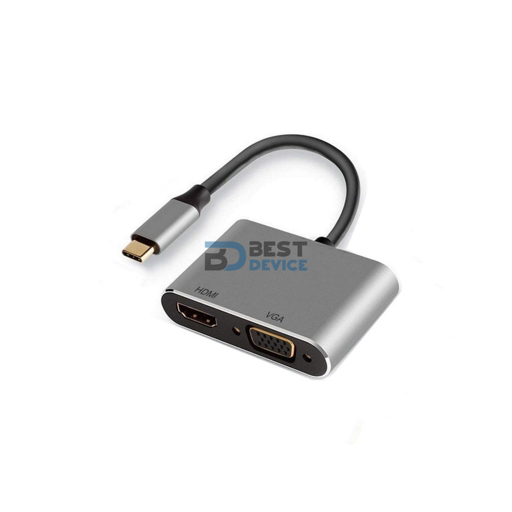 ADAPTADOR USB TYPE C A VGA/HDMI (HEMBRA) ADAPTADOR USB TYPE C A VGA/HDMI (HEMBRA)