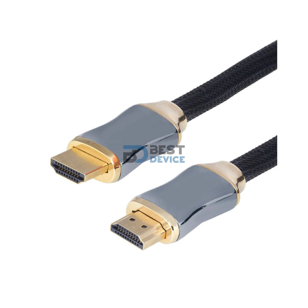 CABLE ARGOMTECH ARG-CB-1920 HDMI A HDMI TRENZADO 3M DORADO CABLE ARGOMTECH ARG-CB-1920 HDMI A HDMI TRENZADO 3M DORADO