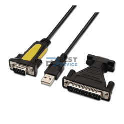 CABLE CONVERSOR USB A SERIAL CON ADAPTADOR