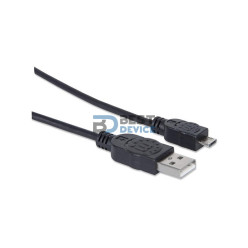 CABLE USB-A/USB MIC-B 1M MANHATTAN 307161 NEGRO BOLSA