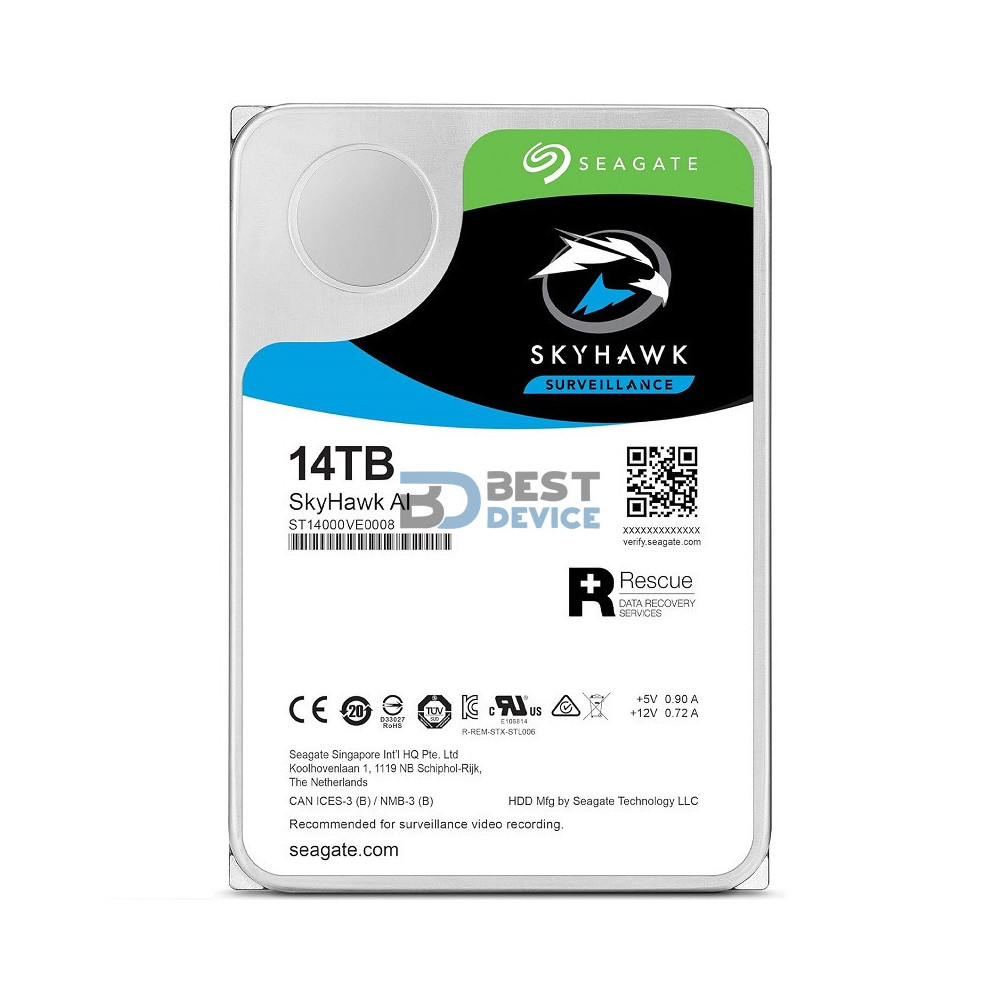 DISCO DURO SEAGATE 14 TB 7200 SURVEILLANCE 256MB