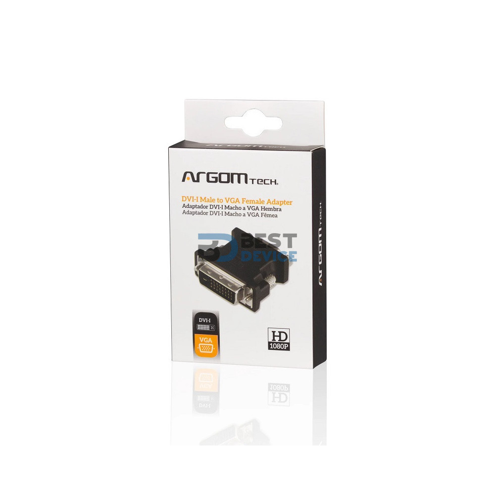ADAPTADOR ARGOMTECH DVI-I MACHO A VGA HEMBRA 29P ARG-CB-1321 ADAPTADOR ARGOMTECH DVI-I MACHO A VGA HEMBRA 29P ARG-CB-1321