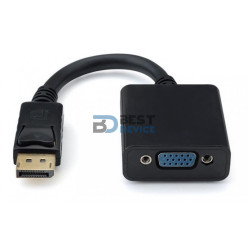 CABLE ADAPTADOR DISPLAY PORT MACHO A VGA HEMBRA