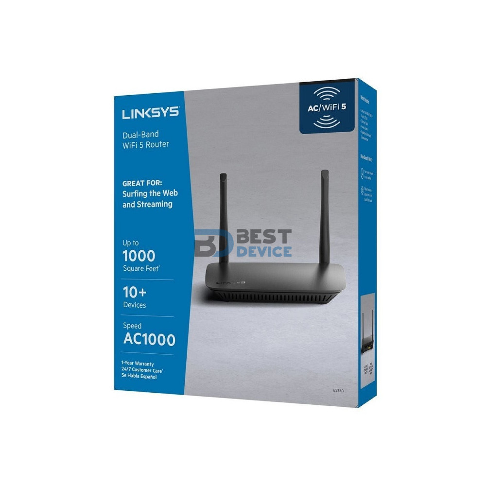 ROUTER LINKSYS AC1000 E5350 DUAL-BAND WIFI ROUTER LINKSYS AC1000 E5350 DUAL-BAND WIFI