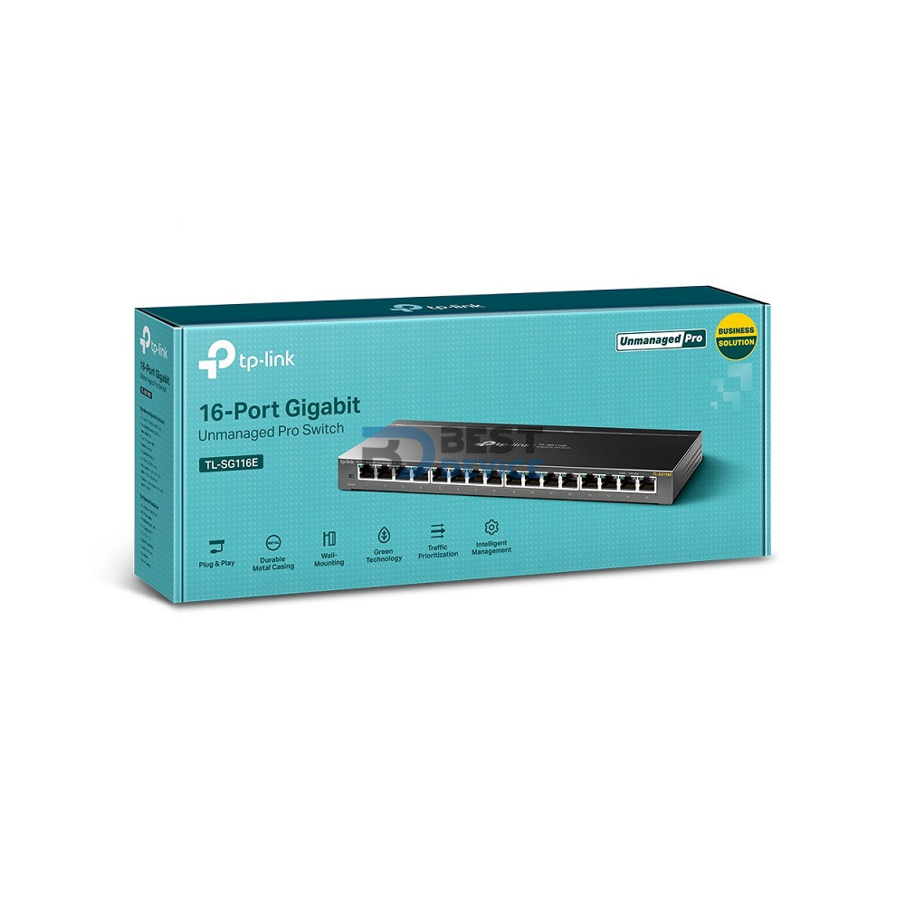 HUB SWITCH TP-LINK 16P TL-SG116E 16P RJ45 100/10
