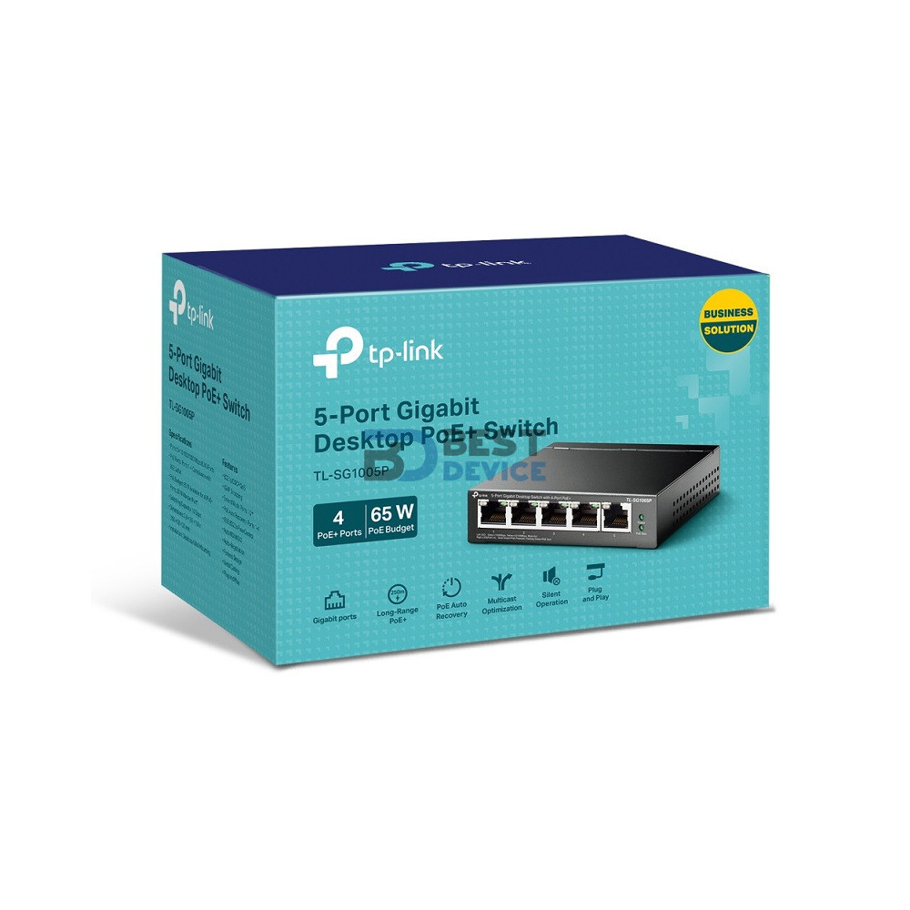HUB SWITCH TP-LINK 5P G-LAN TL-SG1005P 4P POE