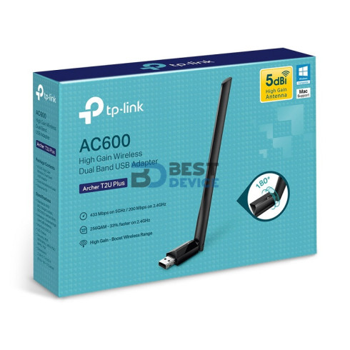 ADAPTADOR TP-LINK W NE USB T2U AC600 PLUS DUAL BAND