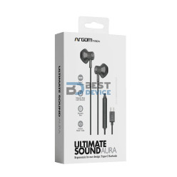 AURICULAR ARGOMTECH ARG-HS-2032BK TIPO-C MIC NEGRO