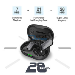 AURICULAR ARGOMTECH ARG-HS-5090BK E90 TIPO-C NEGRO/RES AGUA
