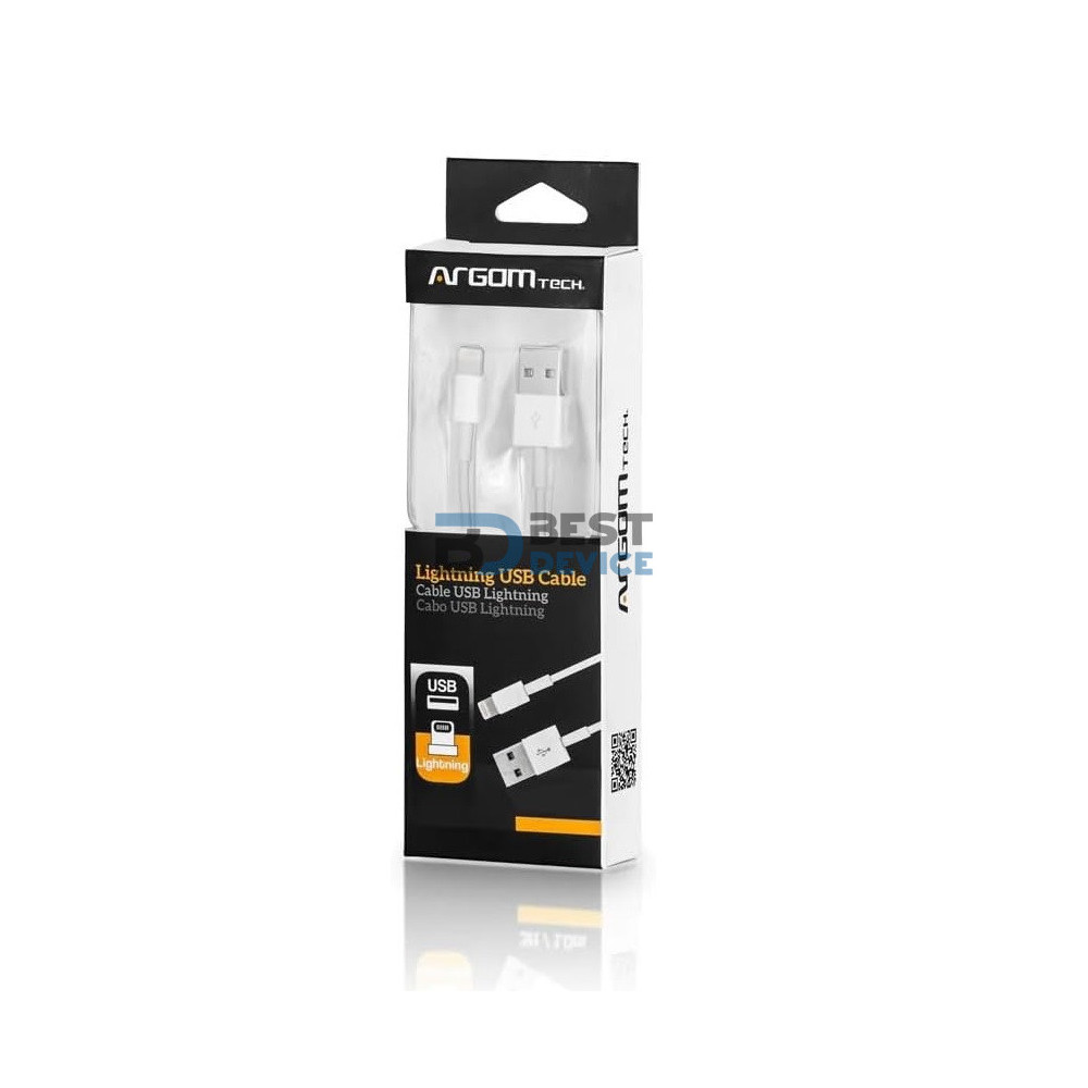 CABLE ARGOMTECH ARG-CB-0040 USB 2.0 LIGHTNING 10 PIES/1