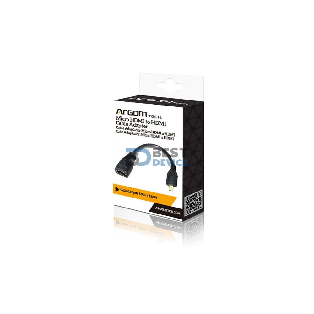 CABLE ARGOMTECH ARG-CB-0054 MICRO HDMI A HDMI CABLE ARGOMTECH ARG-CB-0054 MICRO HDMI A HDMI