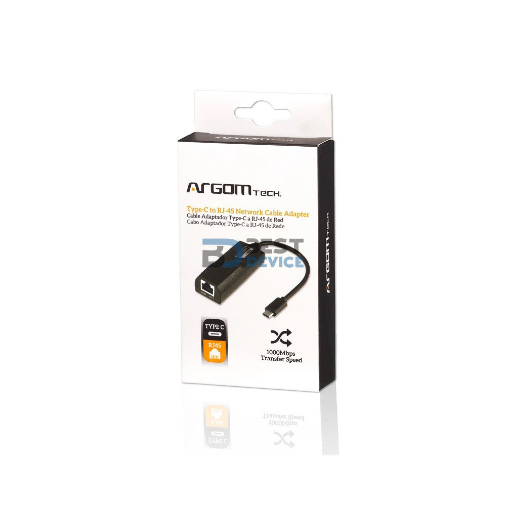 CABLE ARGOMTECH ARG-CB-0062 TIPO C A RJ45 GIGABIT CABLE ARGOMTECH ARG-CB-0062 TIPO C A RJ45 GIGABIT
