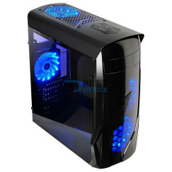 GABINETE AGILER AGI-C010 GAMING NEGRO/LUZ AZUL