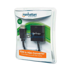 ADAPTADOR MANHATTAN HDMI-VGA 151436 FHD BLISTER NEGRO