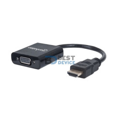 ADAPTADOR MANHATTAN HDMI-VGA 151436 FHD BLISTER NEGRO