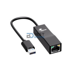 ADAPTADOR XTECH USB 3.0(M)- RJ-45(H) XTC-376 5GBPS NEGRO