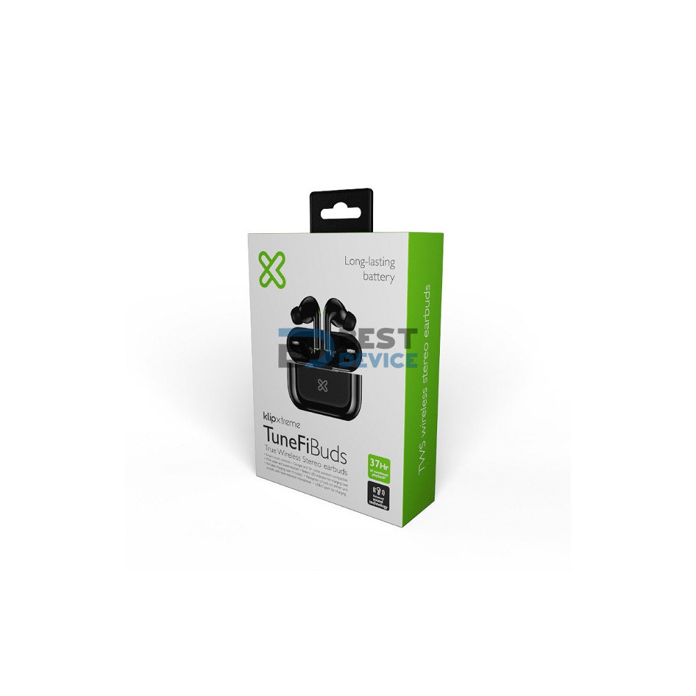 AURICULAR KLIP XTREME EARPHONE KTE-050BK TUNEFIBUDS BT/MIC/TWS/TOUCH/IPX6/NEG
