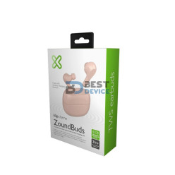 AURICULAR KLIP XTREME EARPHONE KTE-250PK ZOUNDBUDS BT/MIC/TWS/TOUCH/QI/IPX4/ROSA