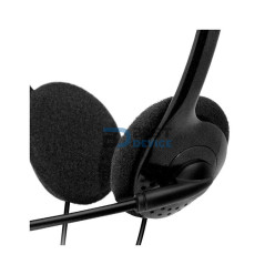 AURICULAR KLIP XTREME HEADSET KSH-290 SEKUAL C/CONT VOL/USB/NEGRO