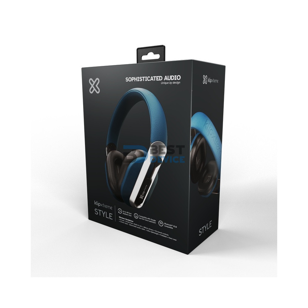AURICULAR KLIP XTREME HEADSET KWH-750BL STYLE MIC/BT/1 JACK/3.5MM/AZUL
