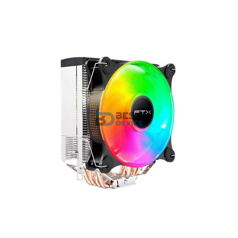COOLER PARA CPU FTX FTXCC-421P 120MM RGB 115X 1200 1700 AM4 AM5 108740 COOLER PARA CPU FTX FTXCC-421P 120MM RGB 115X 1200 1700 AM4 AM5 108740