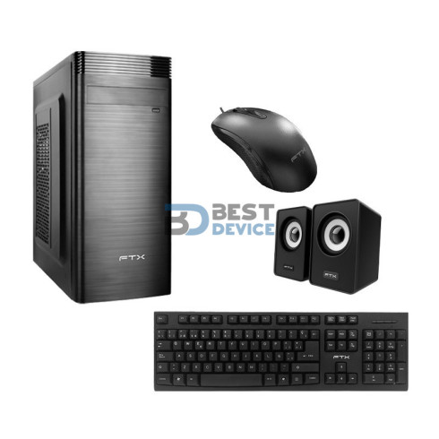 GABINETE KIT FTX FTX3133 500W+ MOUSE+ TECLADO ESPAÑOL+ PARLANTE