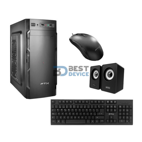 GABINETE KIT FTX FTX3135 500W+ MOUSE+ TECLADO ESPAÑOL+ PARLANTE